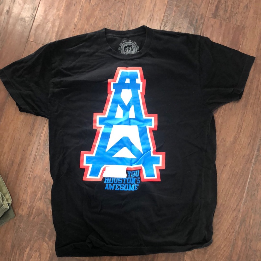 F you Houston’s awesome oilers shirt size large. Worn a few times